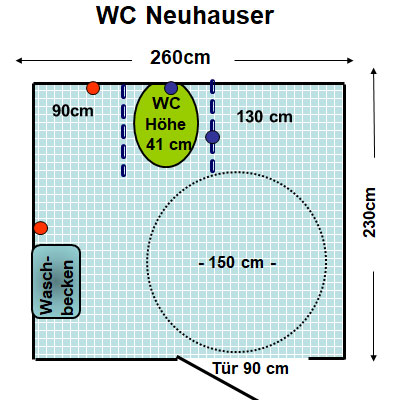 WC Neuhauser in Schwabing Plan