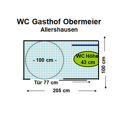 WC Gasthof Obermeier Allershausen Plan
