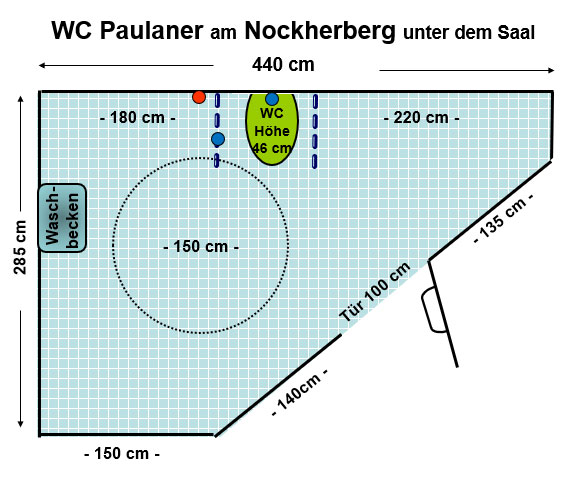 WC Paulaner am Nockherberg - Saal Plan