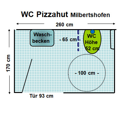 WC Pizza Hut Milbertshofen Plan