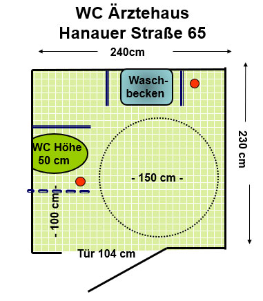 WC Ärztehaus Hanauer Str. 65 Plan