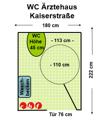WC Ärztehaus Kaiserstraße Plan