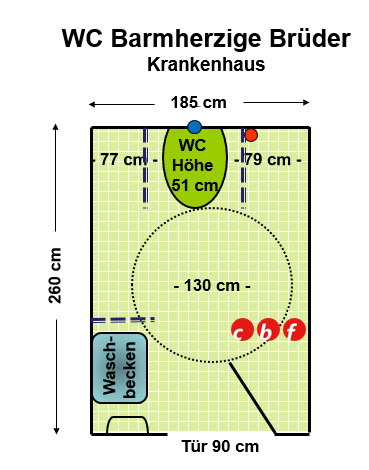 WC Krankenhaus Barmherzige Brüder Plan