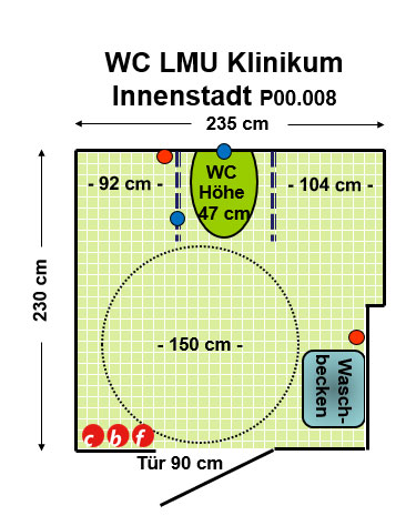 WC LMU Klinikum Innenstadt EG P00.015 Plan