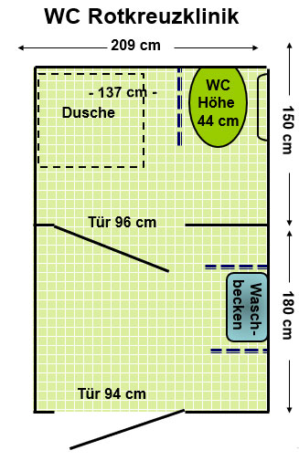 WC Rotkreuz-Klinikum Plan
