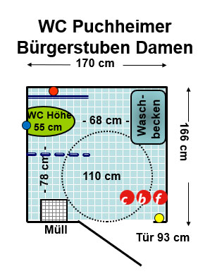 WC Puchheimer Bürgerstuben Damen Plan