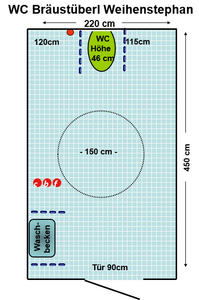WC Bräustüberl Weihenstephan, Freising Plan