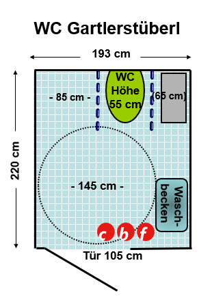 WC Gartlerstüberl Dachau Plan