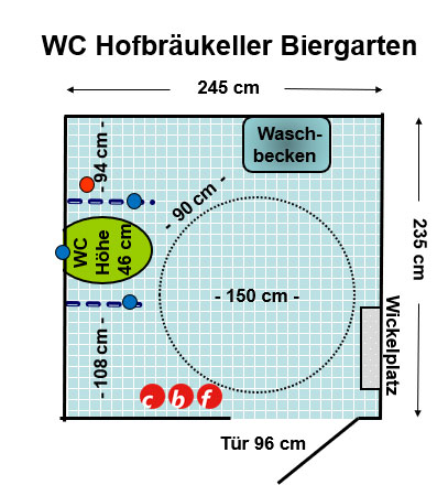 WC Hofbräukeller Biergarten Plan