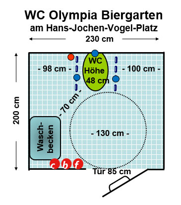 WC Olympia Biergarten am Hans-Jochen-Vogel-Platz Plan