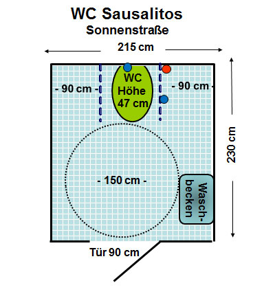 WC Sausalitos Sonnenstraße Plan