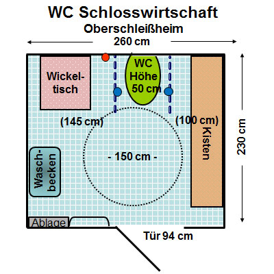 WC Schlosswirtschaft  Oberschleißheim Plan
