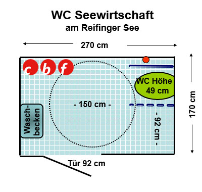 WC Seewirtschaft  Reifinger See Grassau Plan