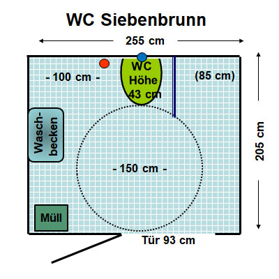 WC Gasthaus Siebenbrunn Plan