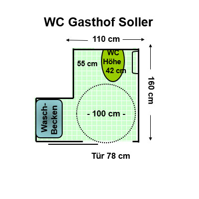 WC Gasthof Soller Ismaning Plan