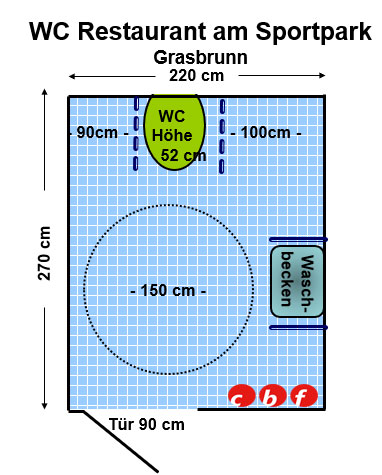 WC Vereinsgaststätte am Sportpark Grasbrunn Plan