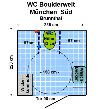 WC Boulderwelt München Süd  Brunnthal Plan