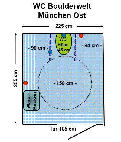 WC Boulderwelt München Ost Plan