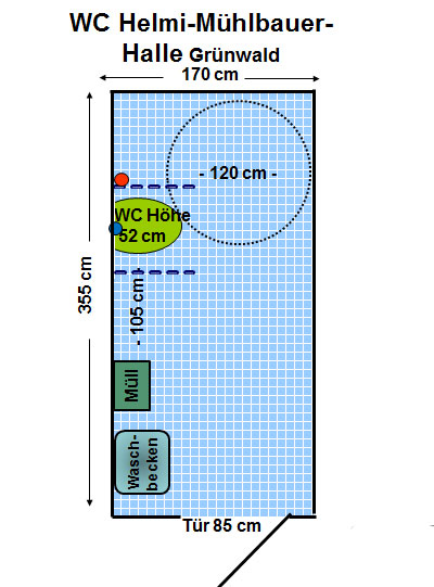 WC Helmi-Mühlbauer-Halle Grünwald Plan