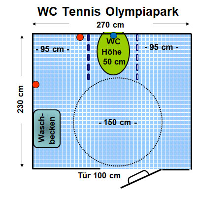WC Tennisanlage Olympiapark Plan