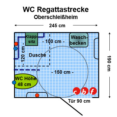WC Regattaanlage Oberschleißheim Plan