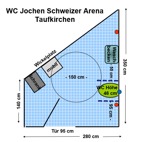 WC Jochen Schweizer Arena, Taufkirchen Plan