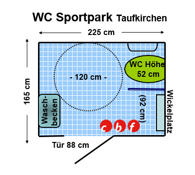 WC Sportpark Taufkirchen Plan