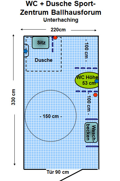 WC Sportzentrum Ballhausforum, Unterschleißheim Plan