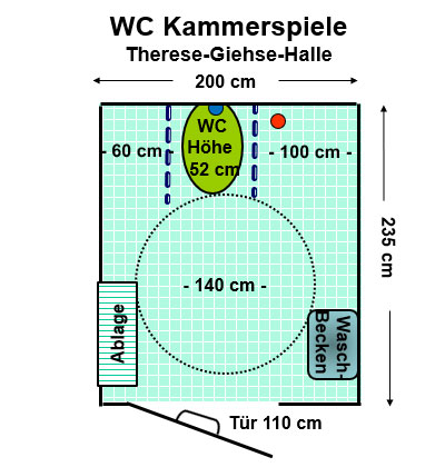 WC Münchner Kammerspiele Therese-Giehse-Halle UG Plan