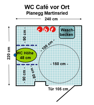 WC Café vor Ort Martinsried Plan
