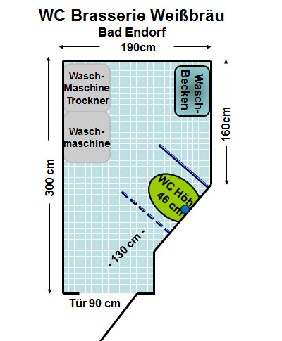 WC Brasserie Weißbräu Bad Endorf Plan