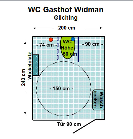 WC Gasthof Widmann Gilching Plan