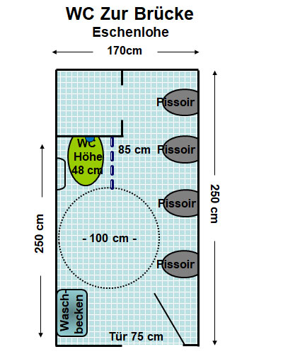 WC Zur Brücke Eschenlohe Plan