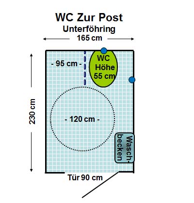 WC Gasthof zur Post Unterföhring Plan