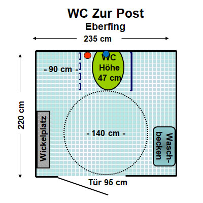 WC Gasthof zur Post Eberfing Plan