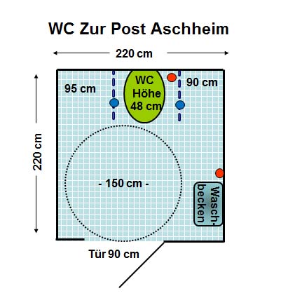 WC Gasthof Postwirt Aschheim Plan