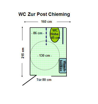 WC Gasthof zur Post Oberwirt Chieming Plan