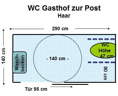 WC Gasthof zur Post Haar Plan