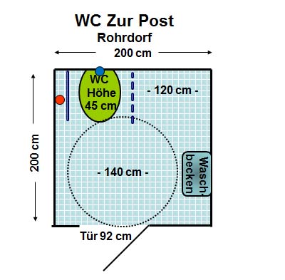 WC Hotel zur Post Rohrdorf Plan